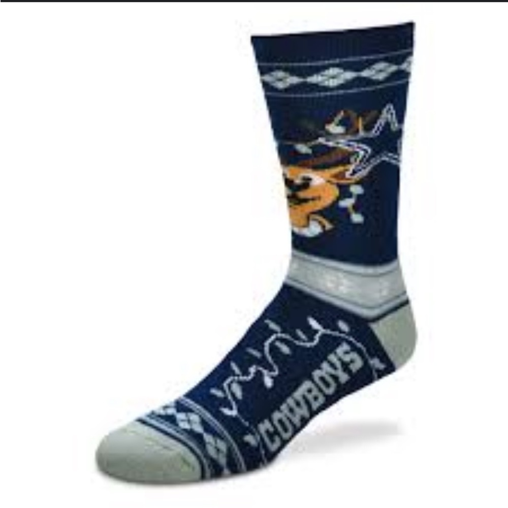 For Bare Feet NFL Dallas Cowboys Holiday Socks